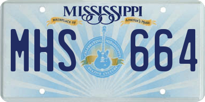 MS license plate MHS664