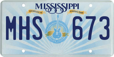 MS license plate MHS673