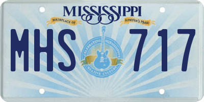 MS license plate MHS717