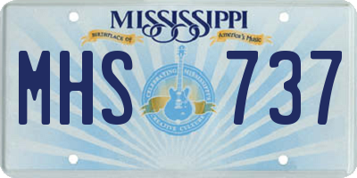 MS license plate MHS737