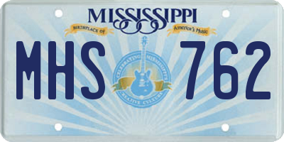 MS license plate MHS762