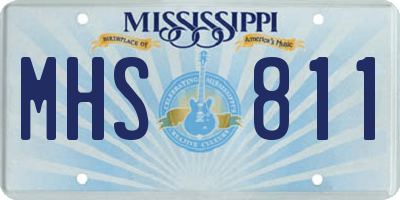 MS license plate MHS811
