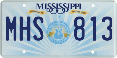 MS license plate MHS813