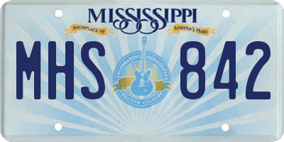 MS license plate MHS842