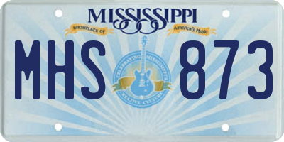 MS license plate MHS873