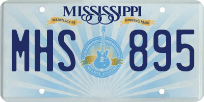 MS license plate MHS895