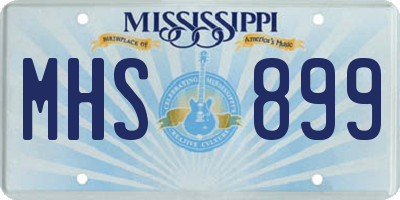 MS license plate MHS899
