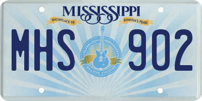 MS license plate MHS902