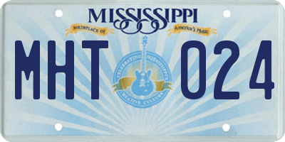 MS license plate MHT024