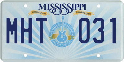 MS license plate MHT031