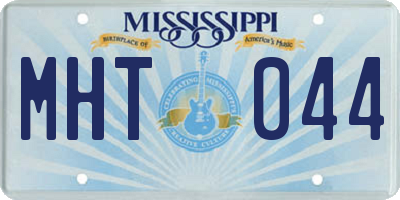 MS license plate MHT044