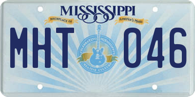 MS license plate MHT046