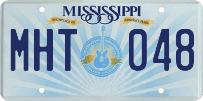 MS license plate MHT048