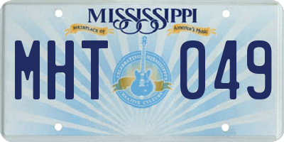 MS license plate MHT049