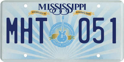 MS license plate MHT051