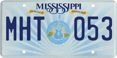 MS license plate MHT053