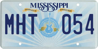 MS license plate MHT054