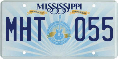 MS license plate MHT055