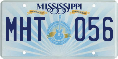 MS license plate MHT056
