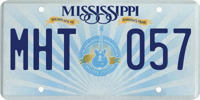 MS license plate MHT057