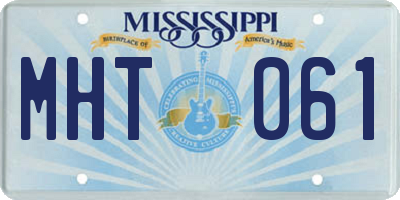 MS license plate MHT061