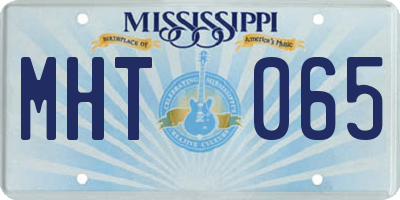 MS license plate MHT065