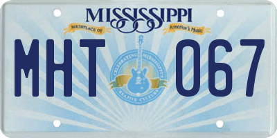 MS license plate MHT067