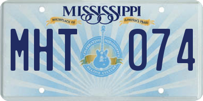 MS license plate MHT074