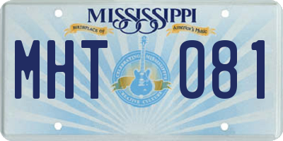 MS license plate MHT081