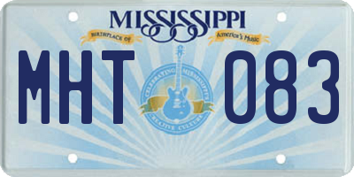 MS license plate MHT083