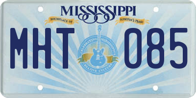 MS license plate MHT085
