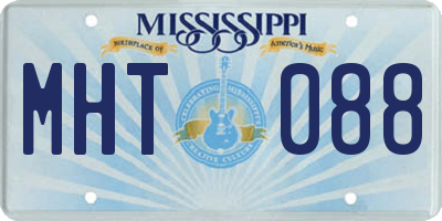 MS license plate MHT088
