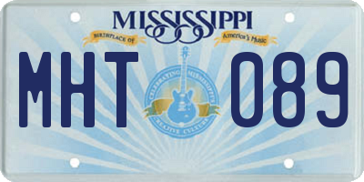 MS license plate MHT089