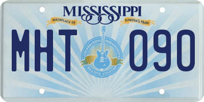 MS license plate MHT090