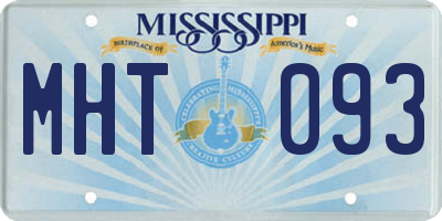 MS license plate MHT093