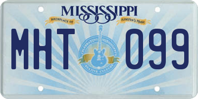 MS license plate MHT099