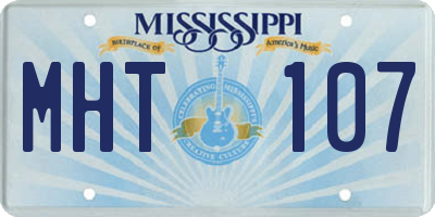MS license plate MHT107