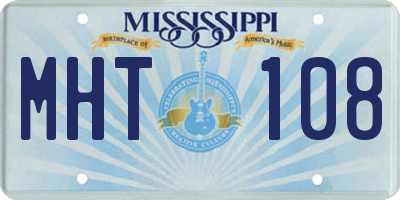 MS license plate MHT108