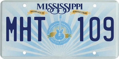 MS license plate MHT109