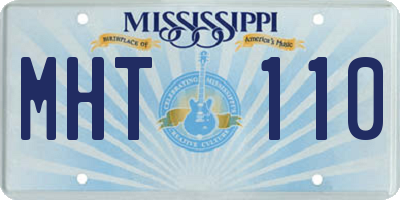 MS license plate MHT110
