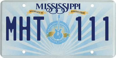 MS license plate MHT111