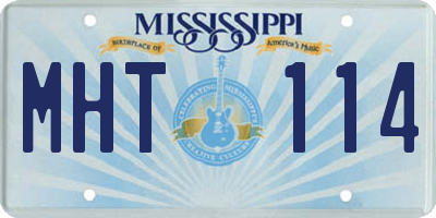 MS license plate MHT114