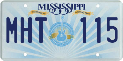 MS license plate MHT115