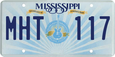 MS license plate MHT117