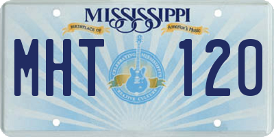 MS license plate MHT120