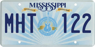 MS license plate MHT122