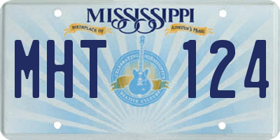 MS license plate MHT124