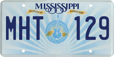 MS license plate MHT129