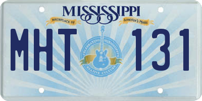 MS license plate MHT131