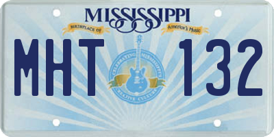 MS license plate MHT132